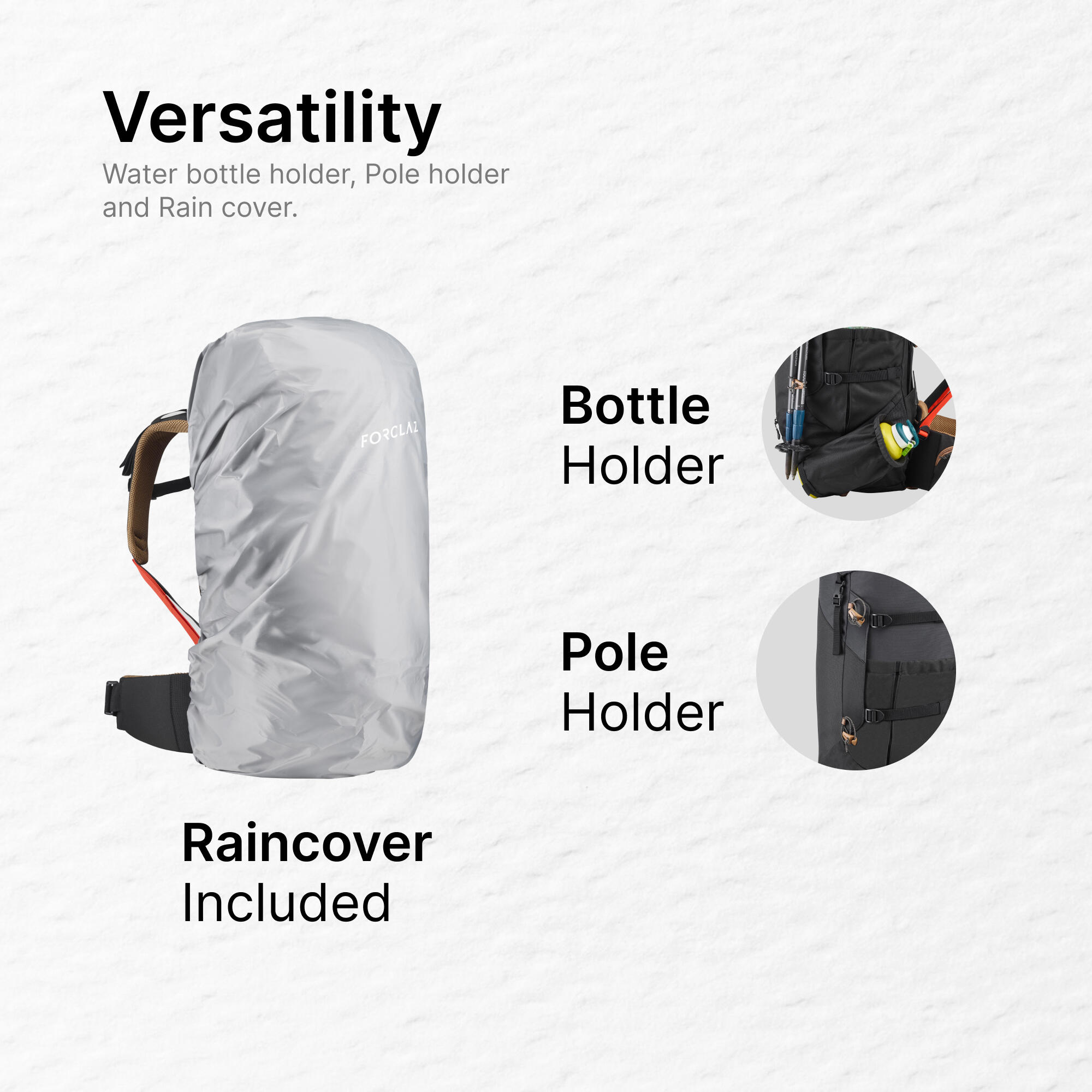 Mochila de montaña y trekking 70L Hombre Forclaz Trek100 Easyfit 9/10