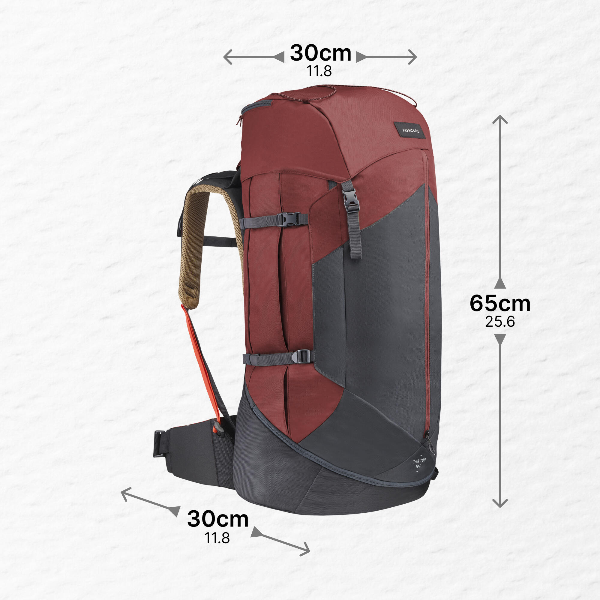 Quechua trekking bag 70l hotsell