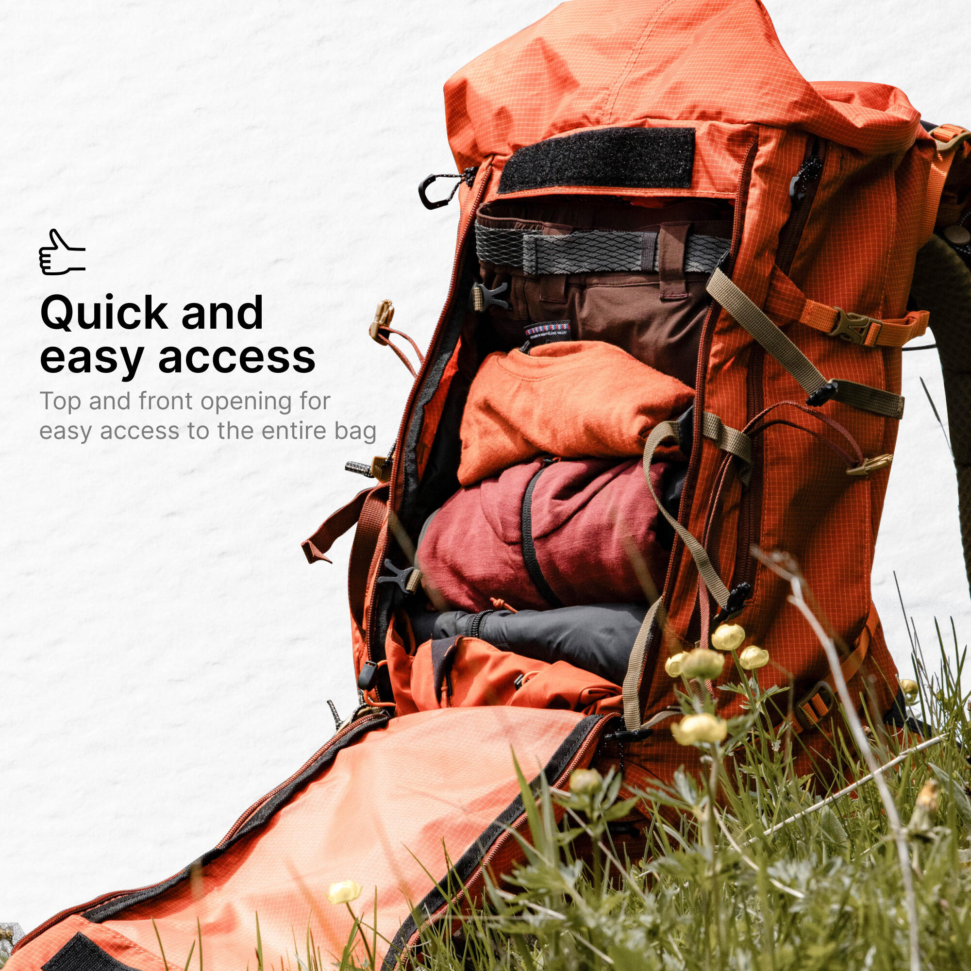 Zaino trekking uomo MT500 AIR 60+10L  22/35