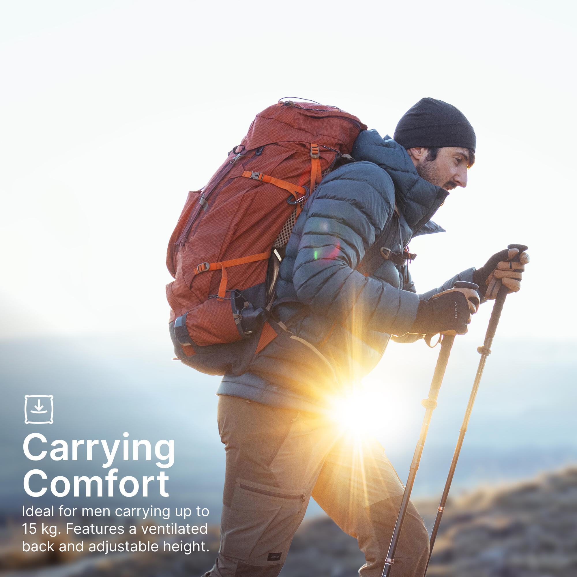 Zaino da trekking da uomo 60+10l mt500 air SIMOND Decathlon - Main Image