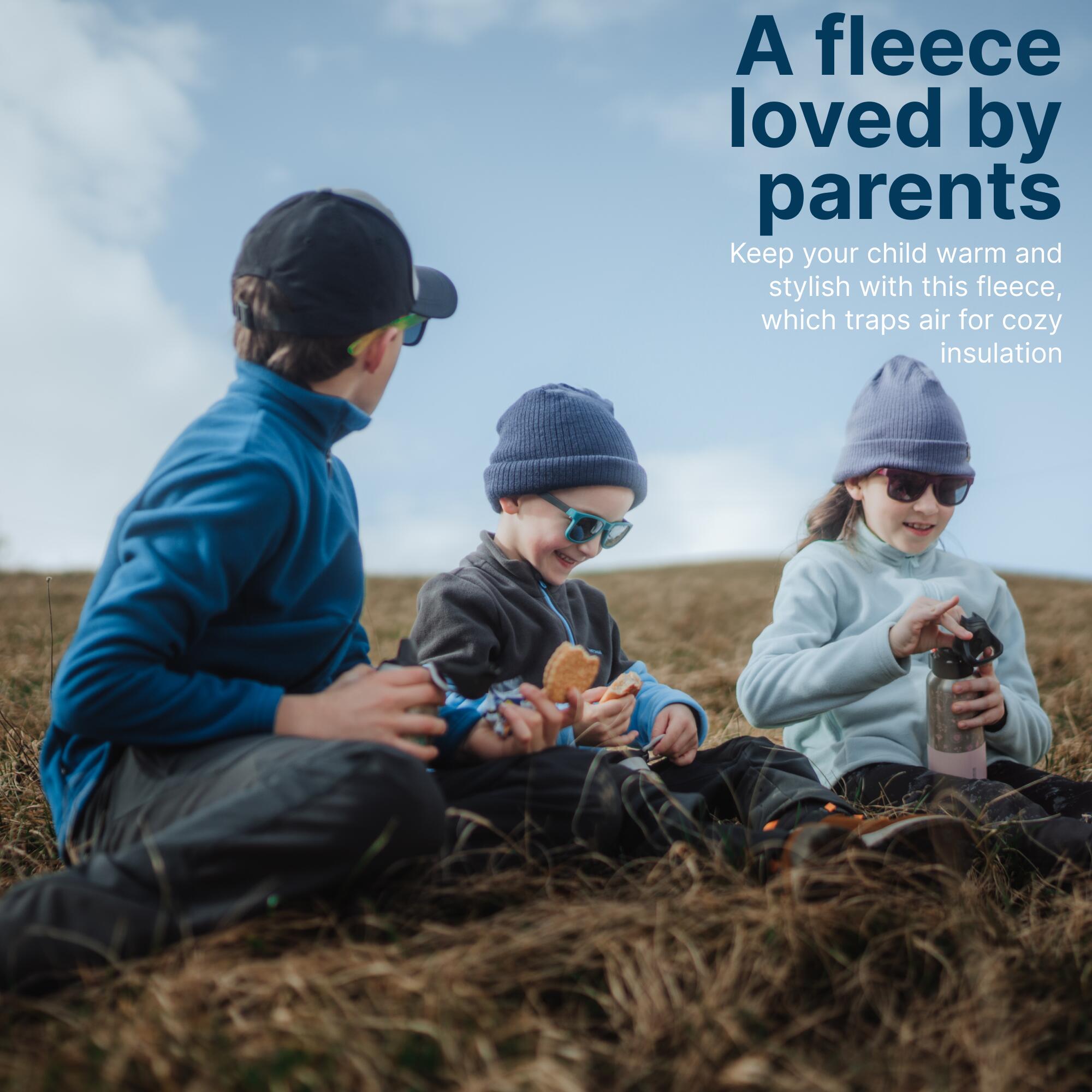 Kid’s fleece hiking jacket - MH500 ZIP TW - 7–15 years