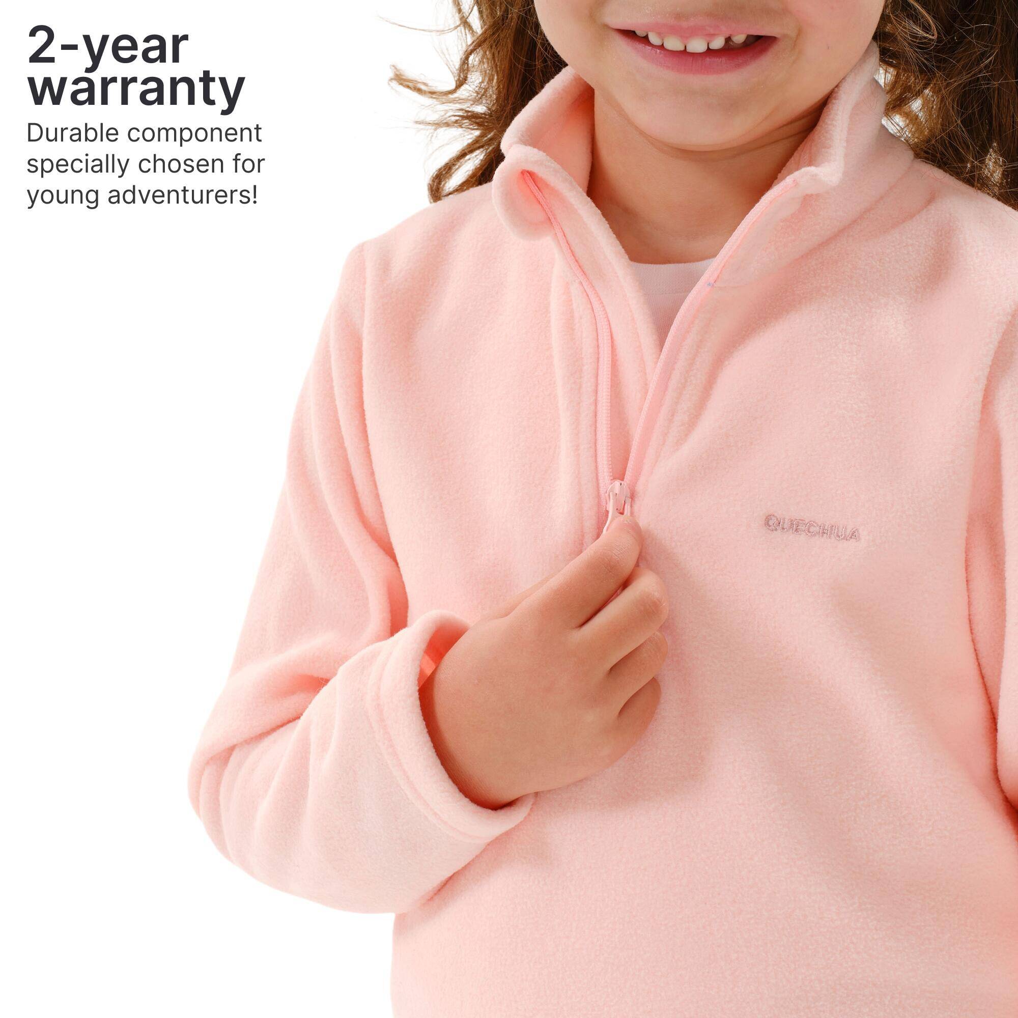 Junior Girl Hiking Fleece MH100 - Pink (2-6 Yrs) -  5
