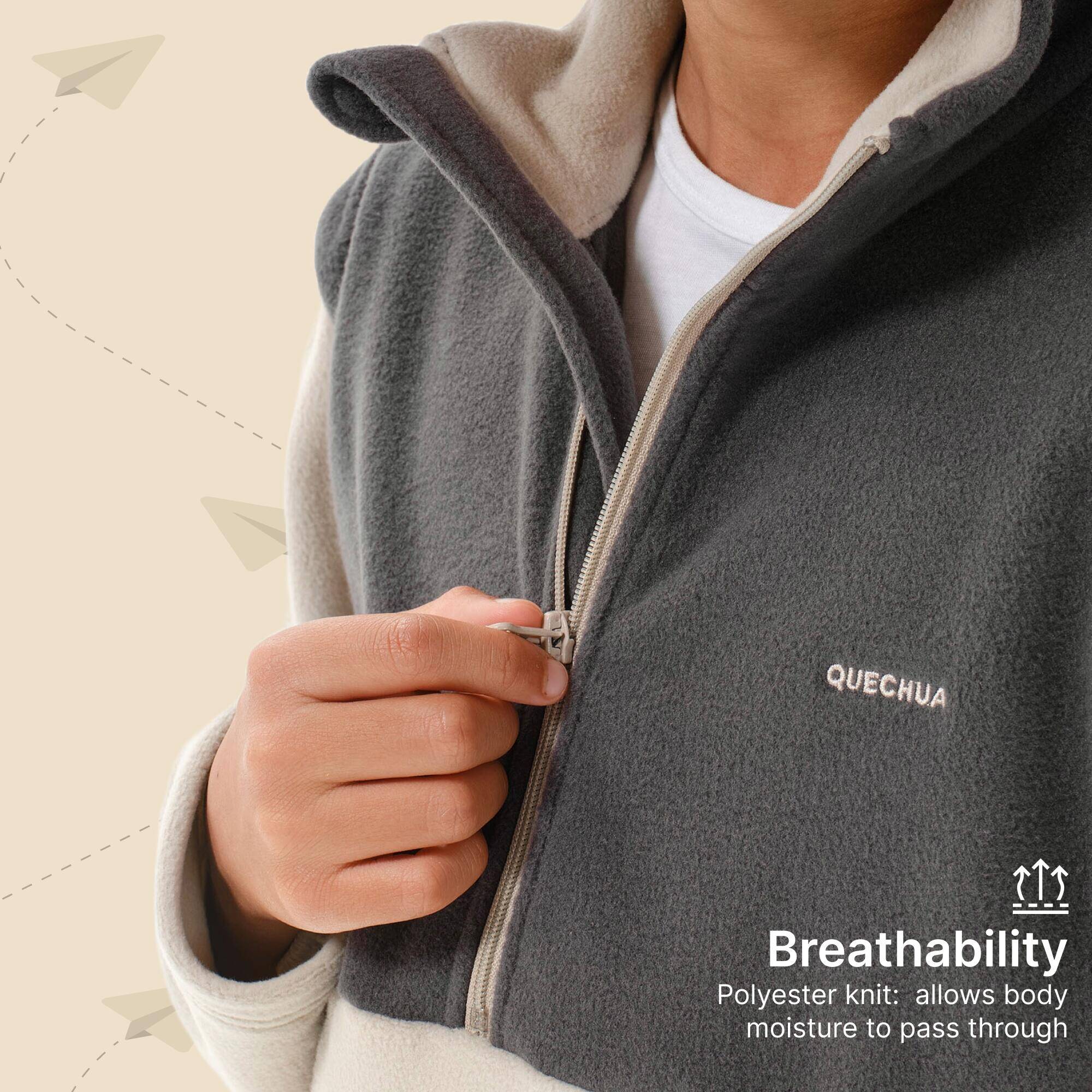 BOYS’ FLEECE PULLOVER MH100 1/2 TW -  4
