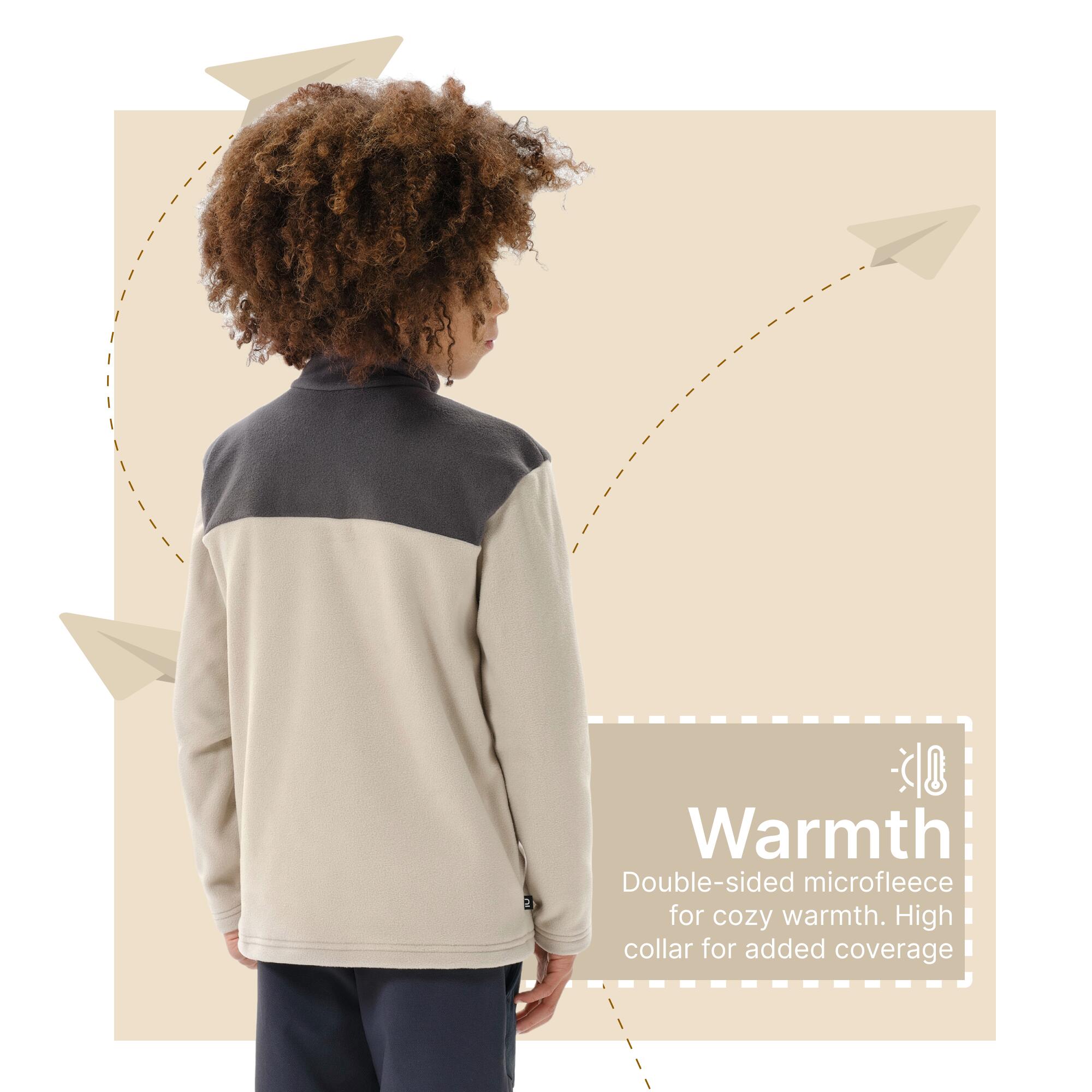 BOYS’ FLEECE PULLOVER MH100 1/2 TW