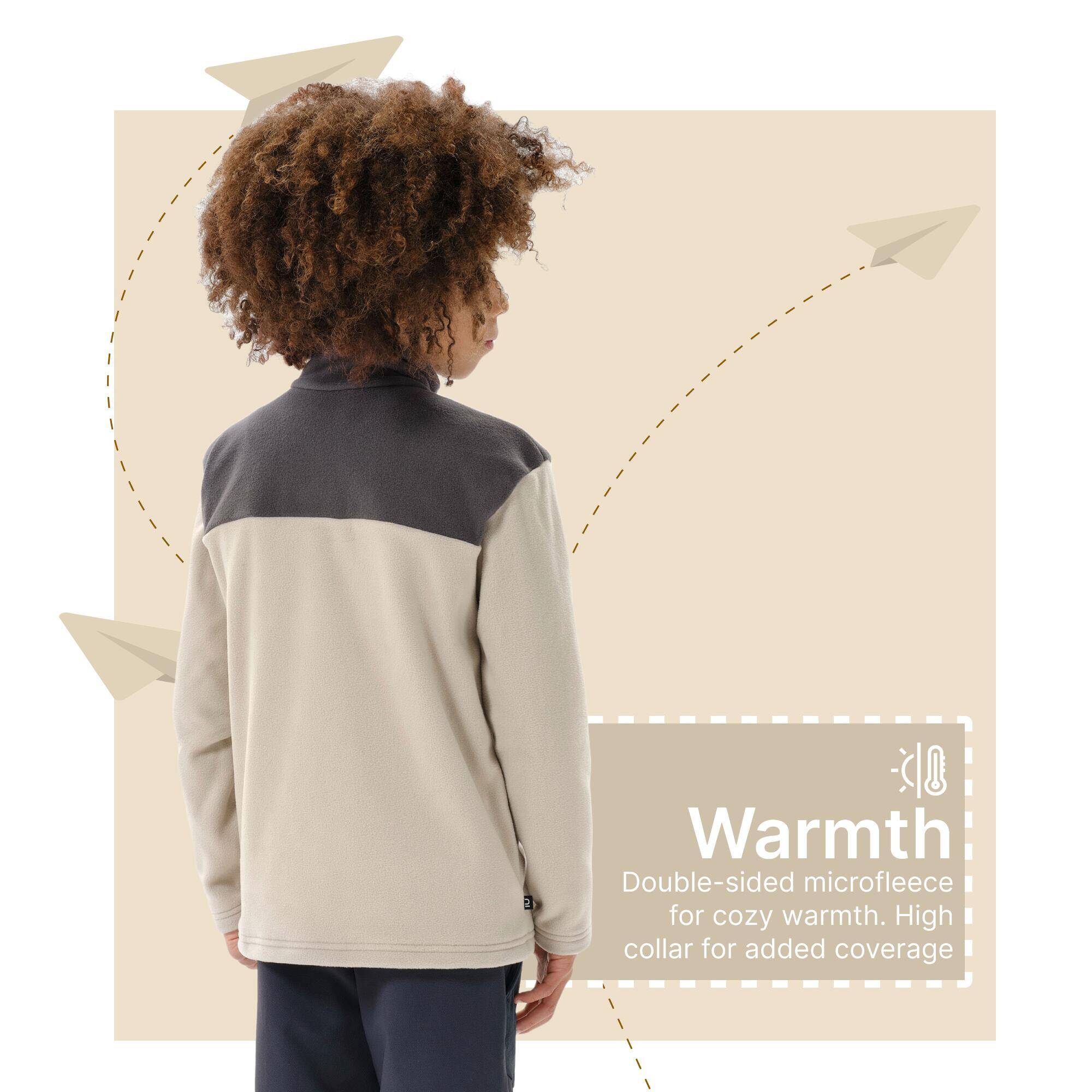 BOYS’ FLEECE PULLOVER MH100 1/2 TW -  3