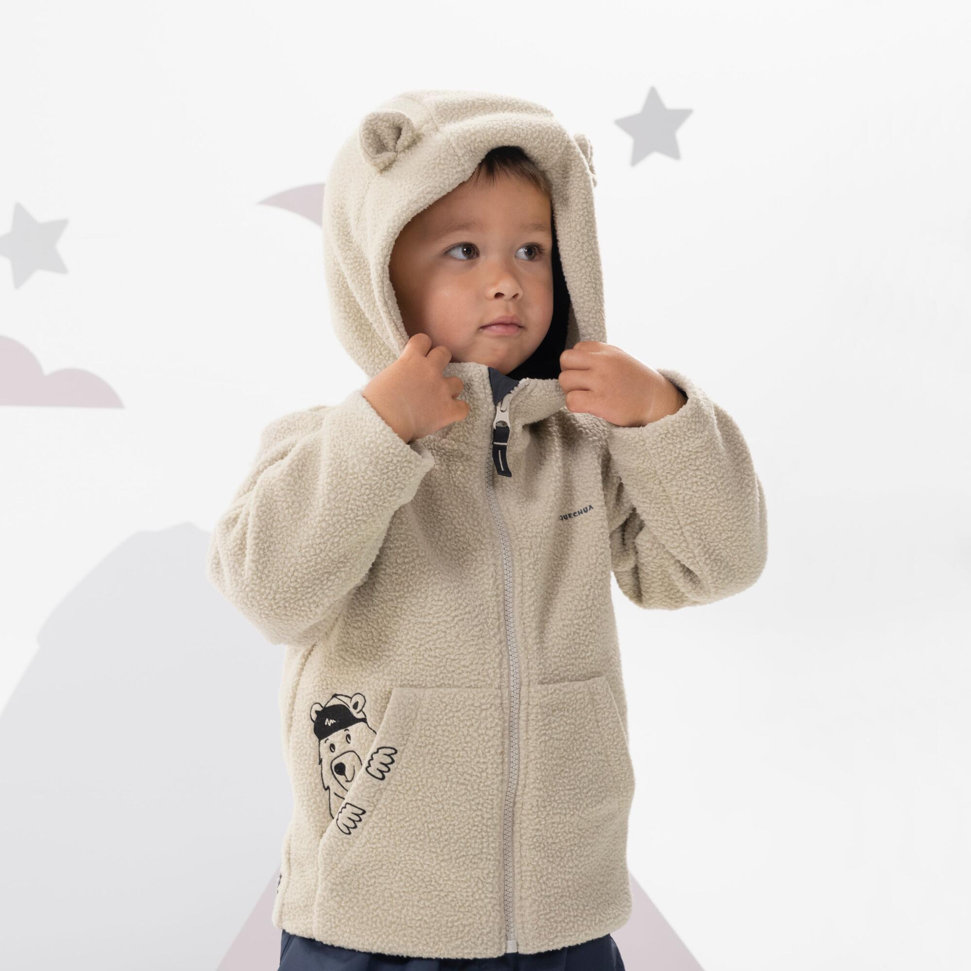 Chamarra polar de senderismo - MH500 KID beige - niños 2-6 años  8/51