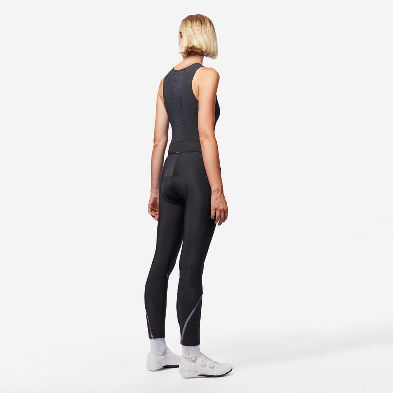 Calças Justas Térmicas com Alças de Bicicleta Quick-Zip Mulher