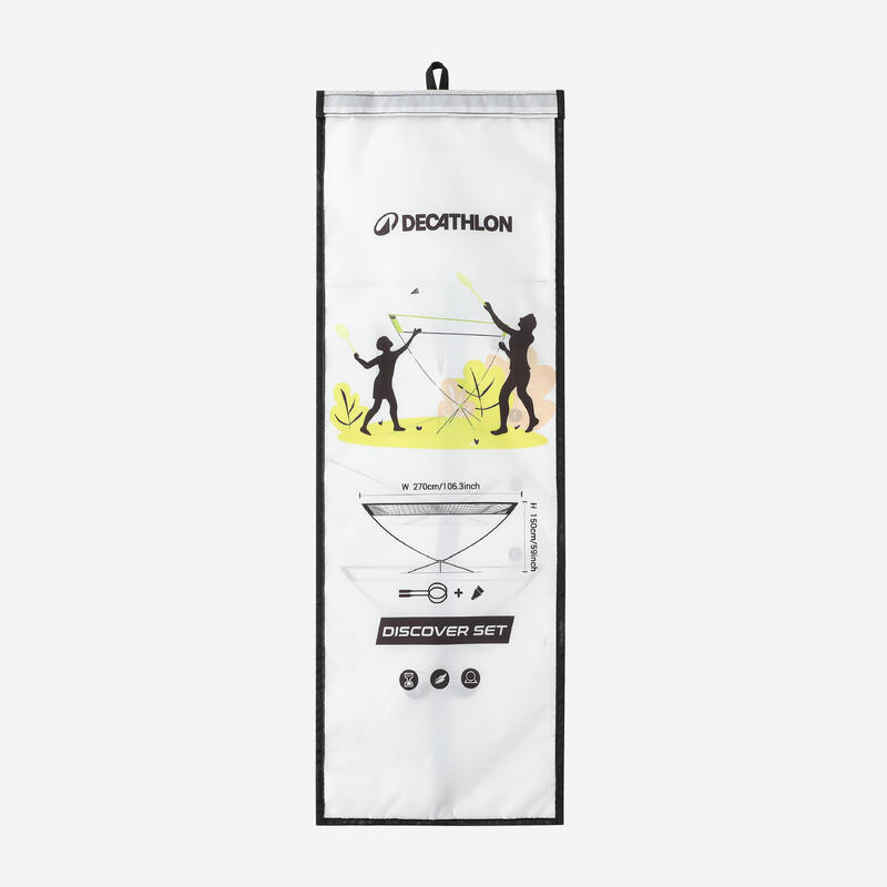 Set Filet de Badminton Portable Discover Set 3M V2 - Jaune