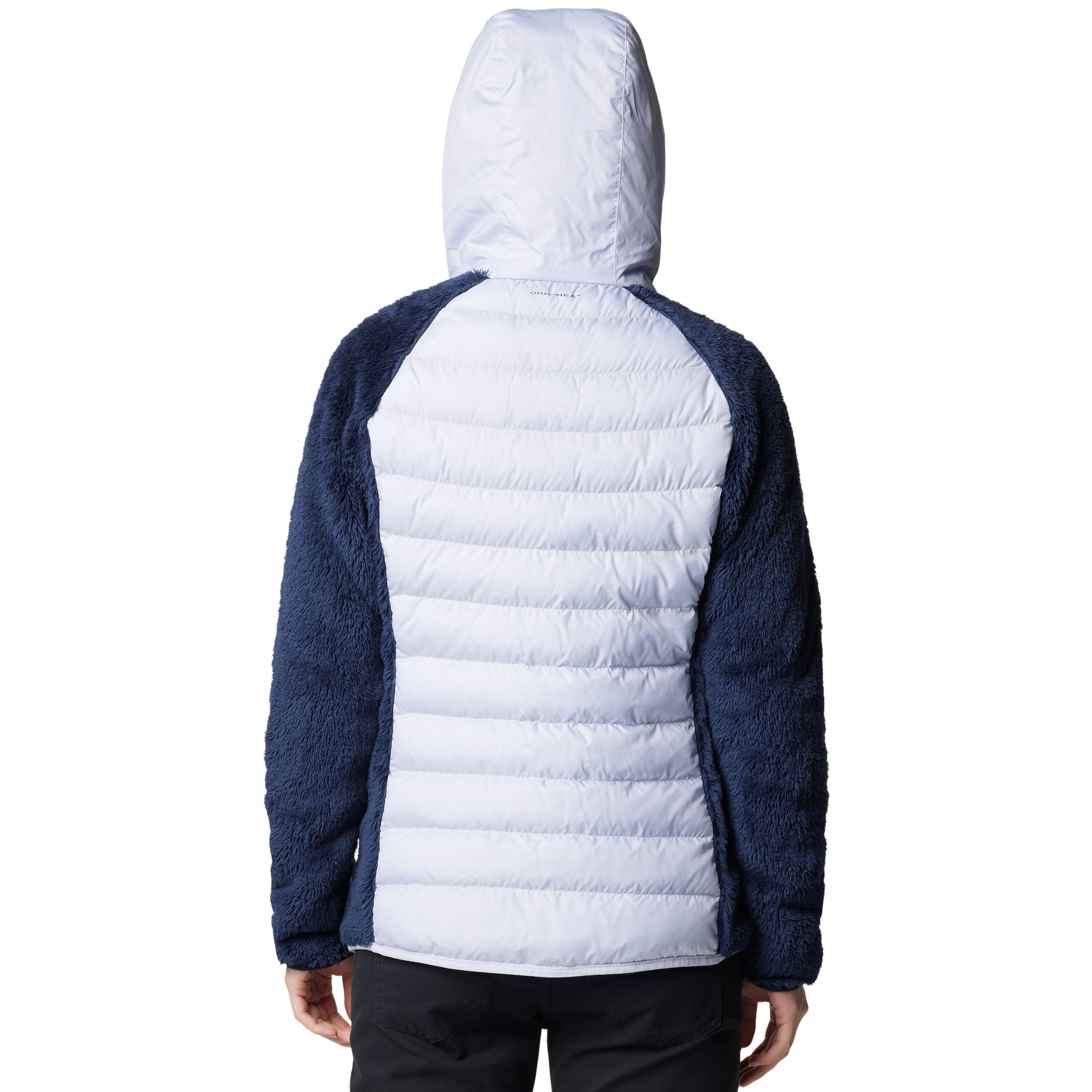 VESTE FEMME EN POLAIRE SHERPA HYBRIDE POWDER LITE II MARINE 2/4