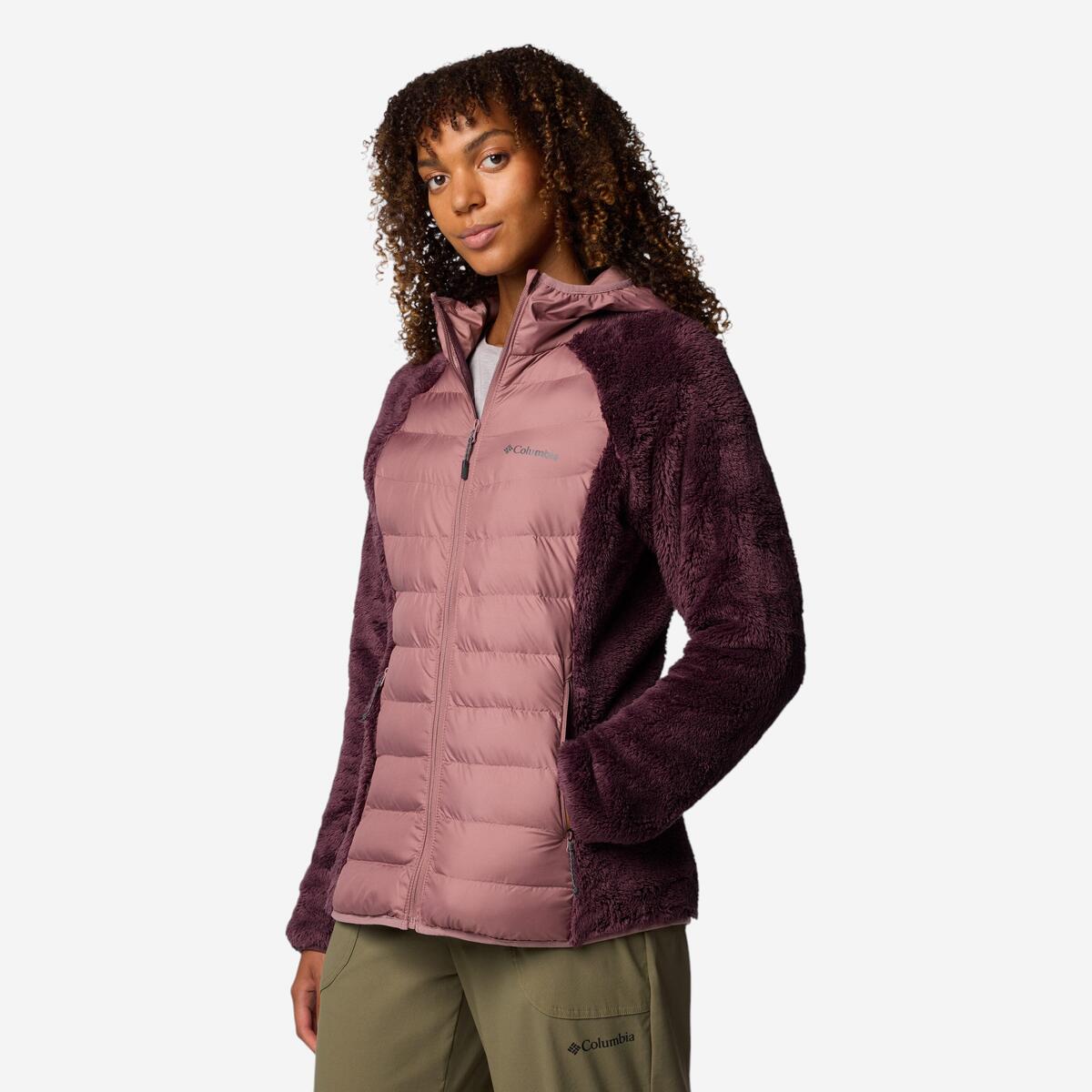 VESTE POLAIRE SHERPA HYBRIDE POWDER LITE II PRUNE