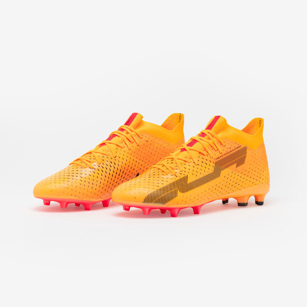 Adult Football Boots CLR.Elite Silver Storm FG - White