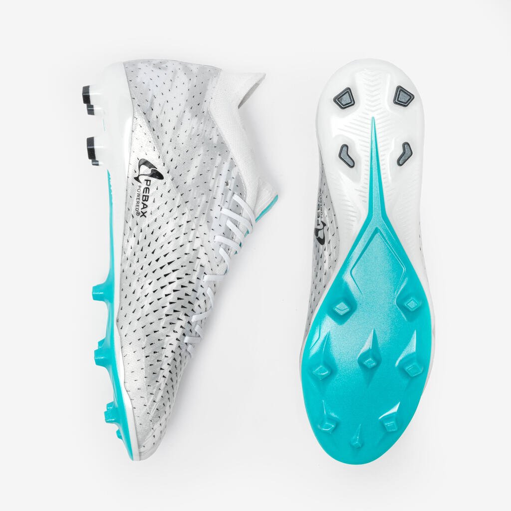 Adult Football Boots CLR.Elite Silver Storm FG - White