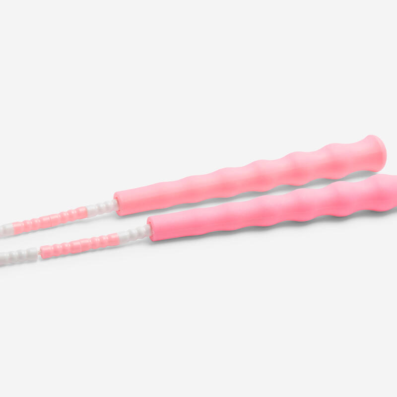 Corde à sauter perles rose enfant DOMYOS Decathlon