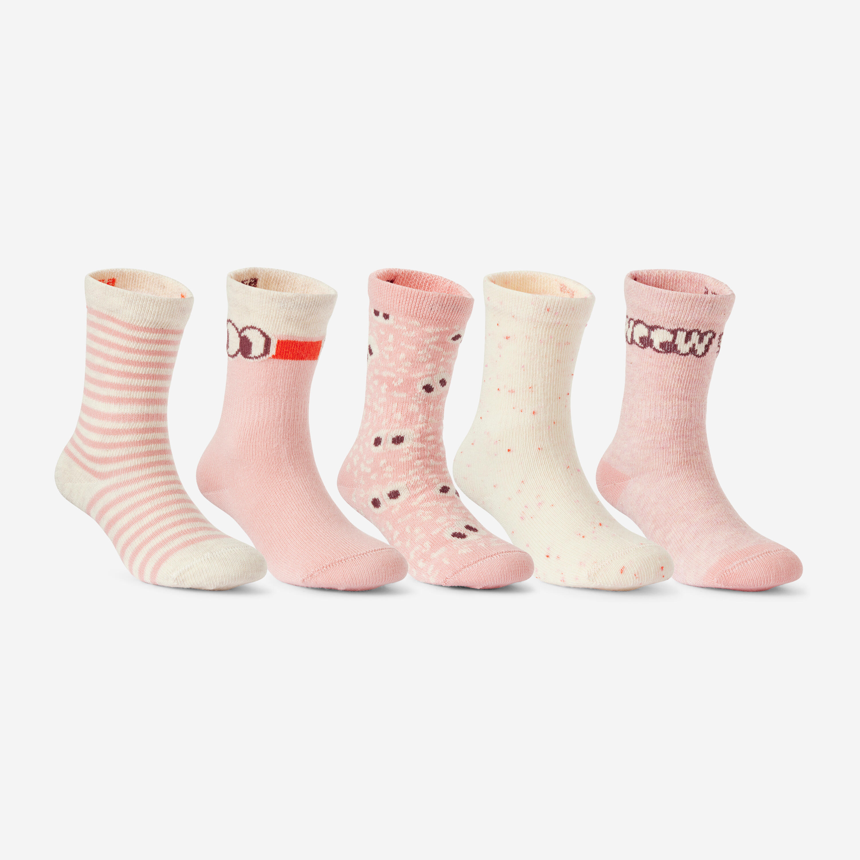 Kids’ Mid-High Socks 5-Pack - DECATHLON