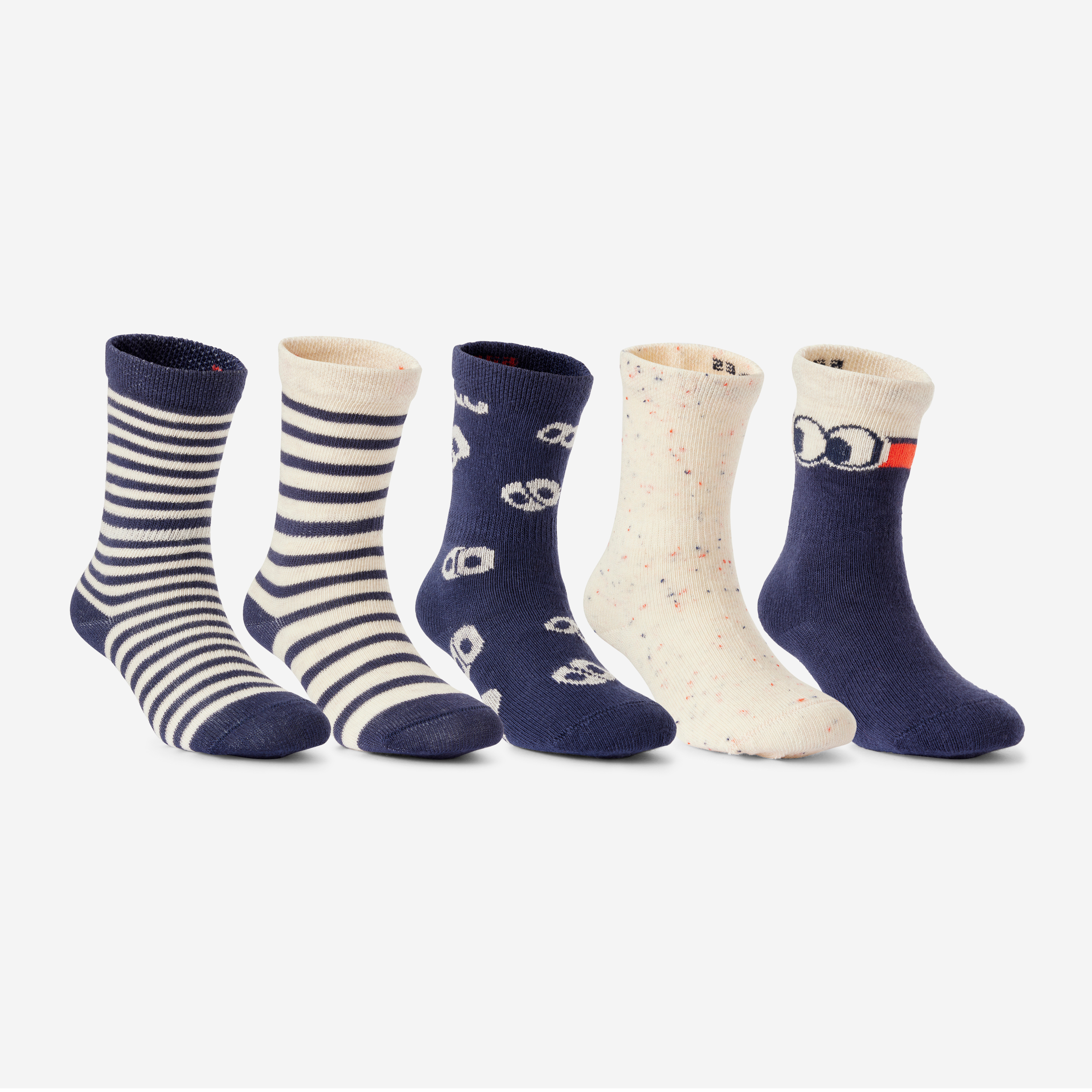 Lot de 5 paires de chaussettes enfant - à motifs - Baby gym - Domyos- Clubs - Entreprises - Collectivités - Associations