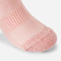 Kids' Non-Slip Mid-High Socks 600 - Pink with Pattern
