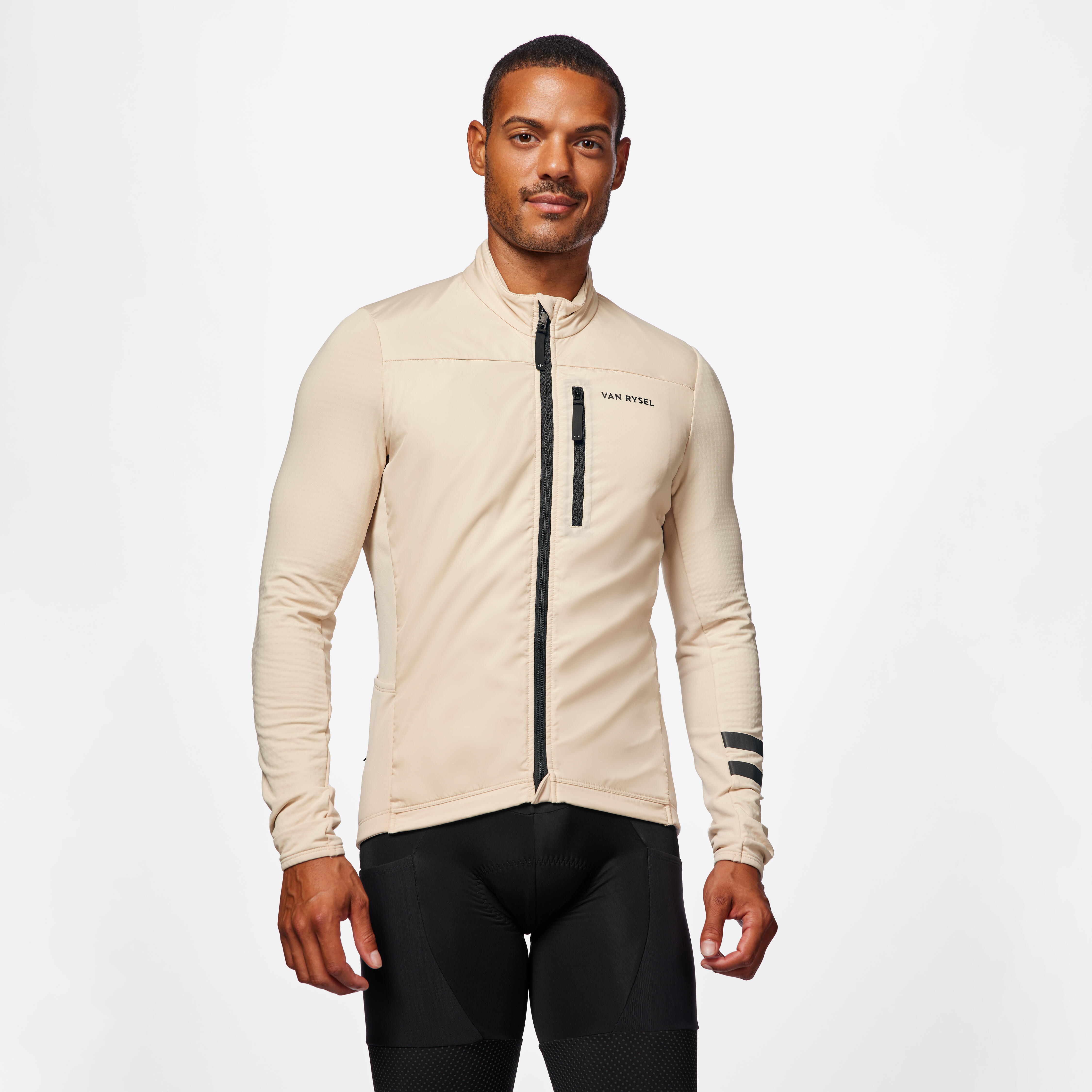 Men's Breathable Thermal Long Sleeve Cycling Jersey (With 8