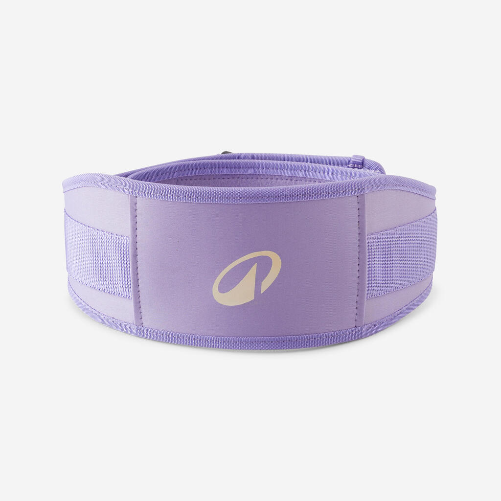 Weight Training Lumbar Belt with Double Fastening System - Mauve