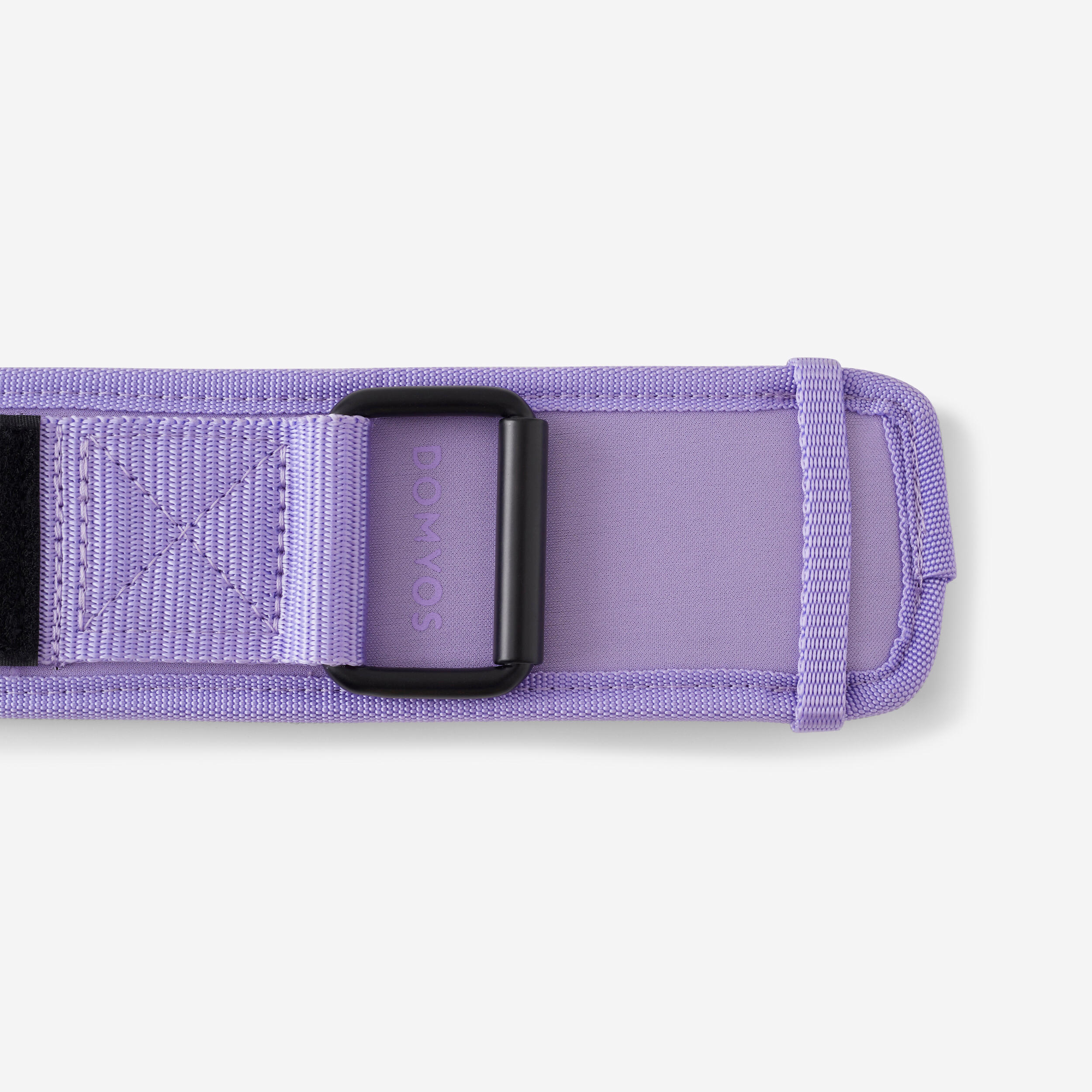 Weight Training Lumbar Belt with Double Fastening System - Mauve