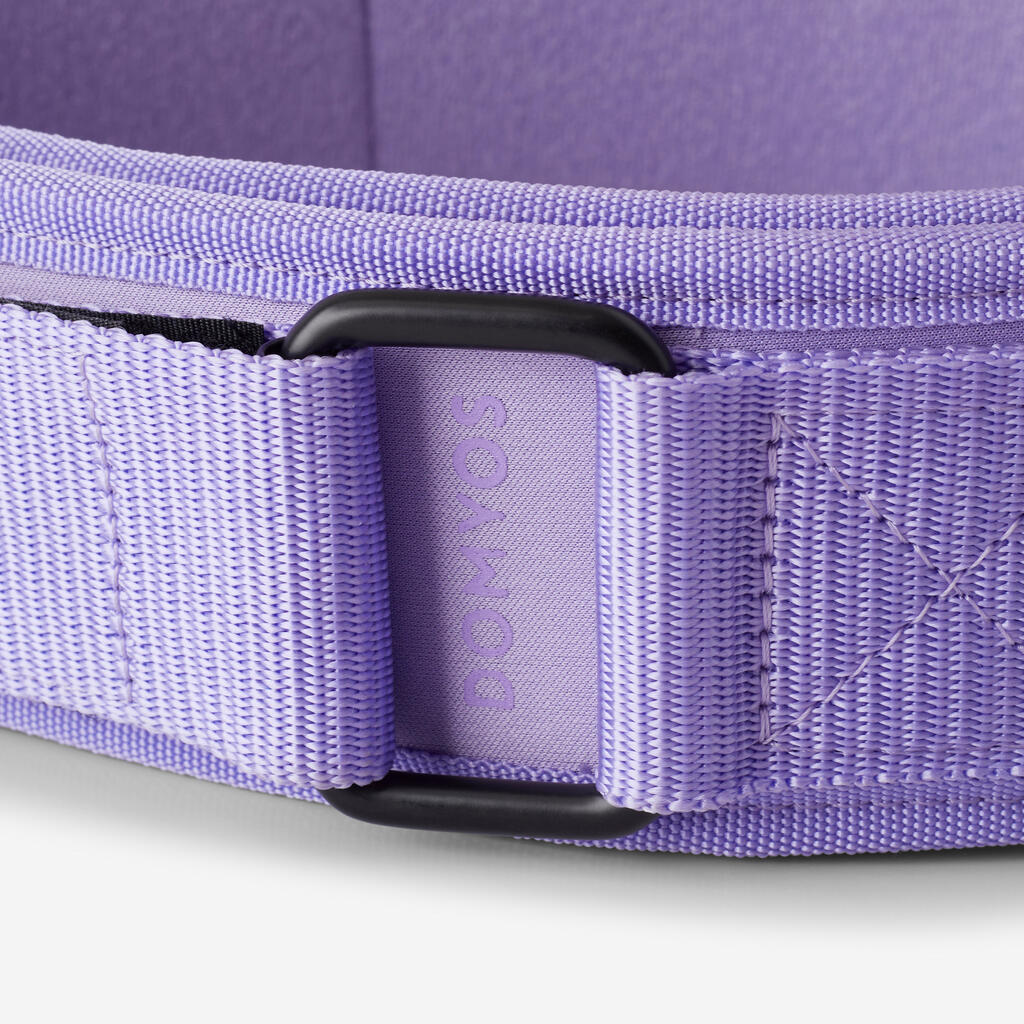 Weight Training Lumbar Belt with Double Fastening System - Mauve