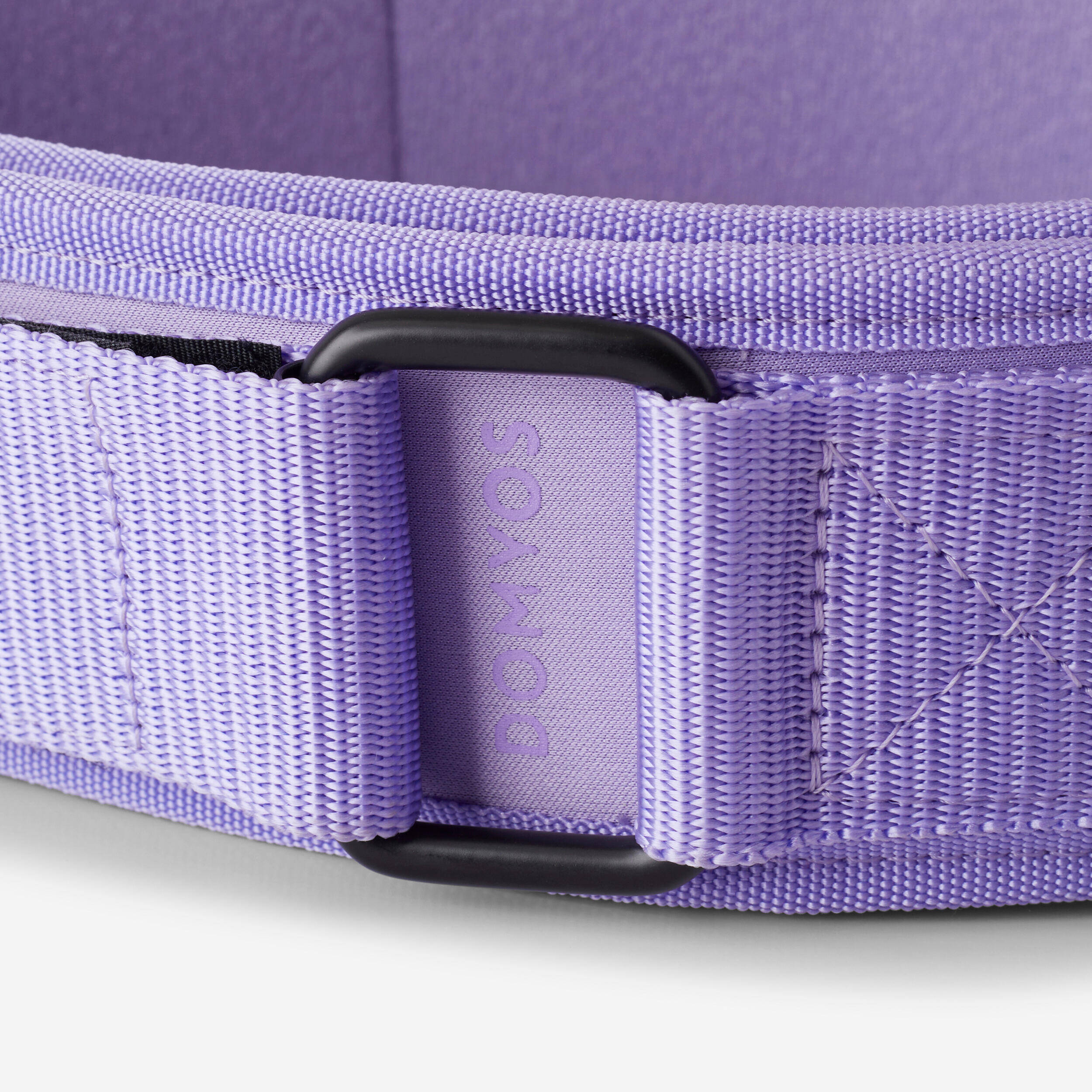 Weight Training Lumbar Belt with Double Fastening System - Mauve -  5