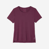 Short-Sleeved Breathable T-Shirt - Plum