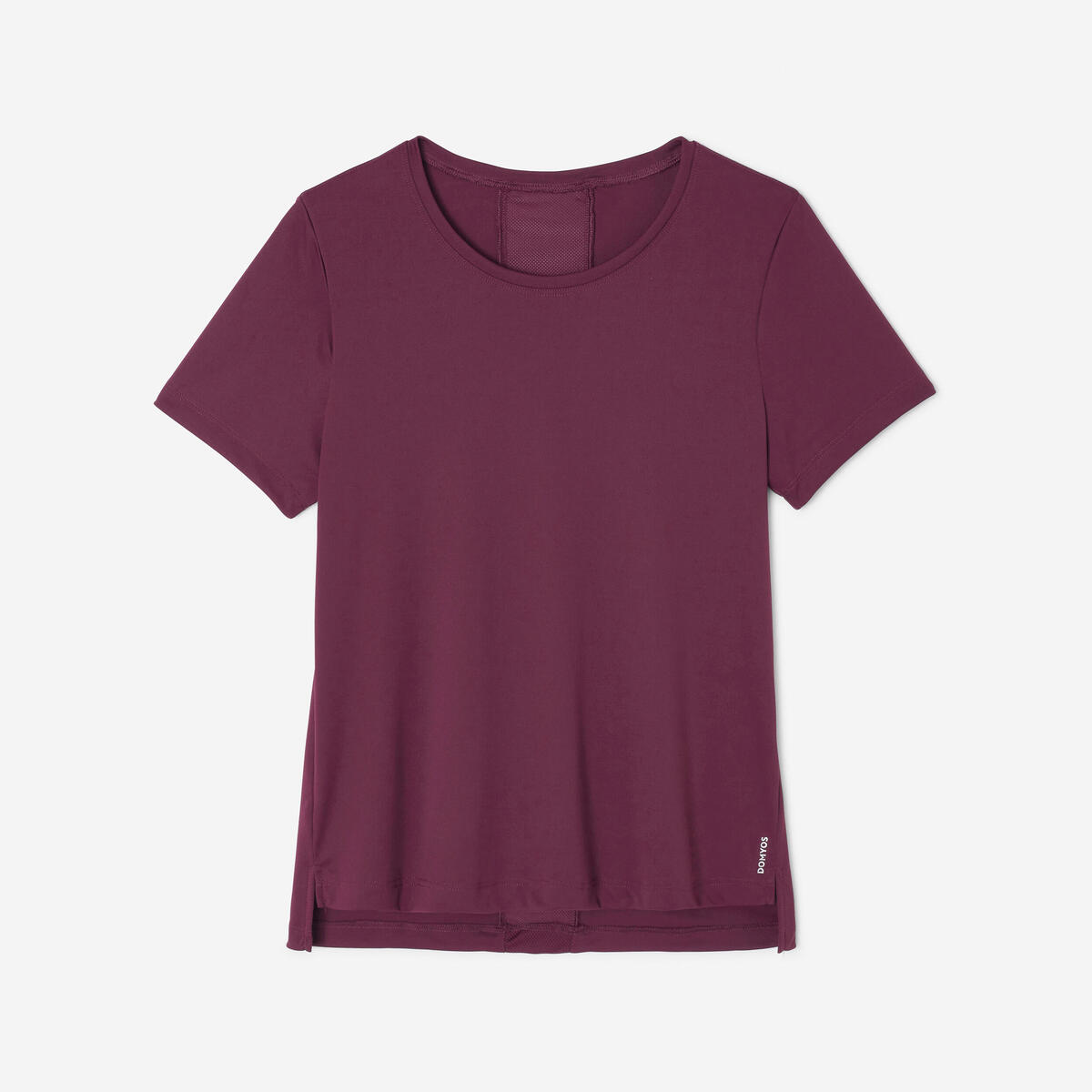 T-shirt fitness manches courtes femme, violet raisin