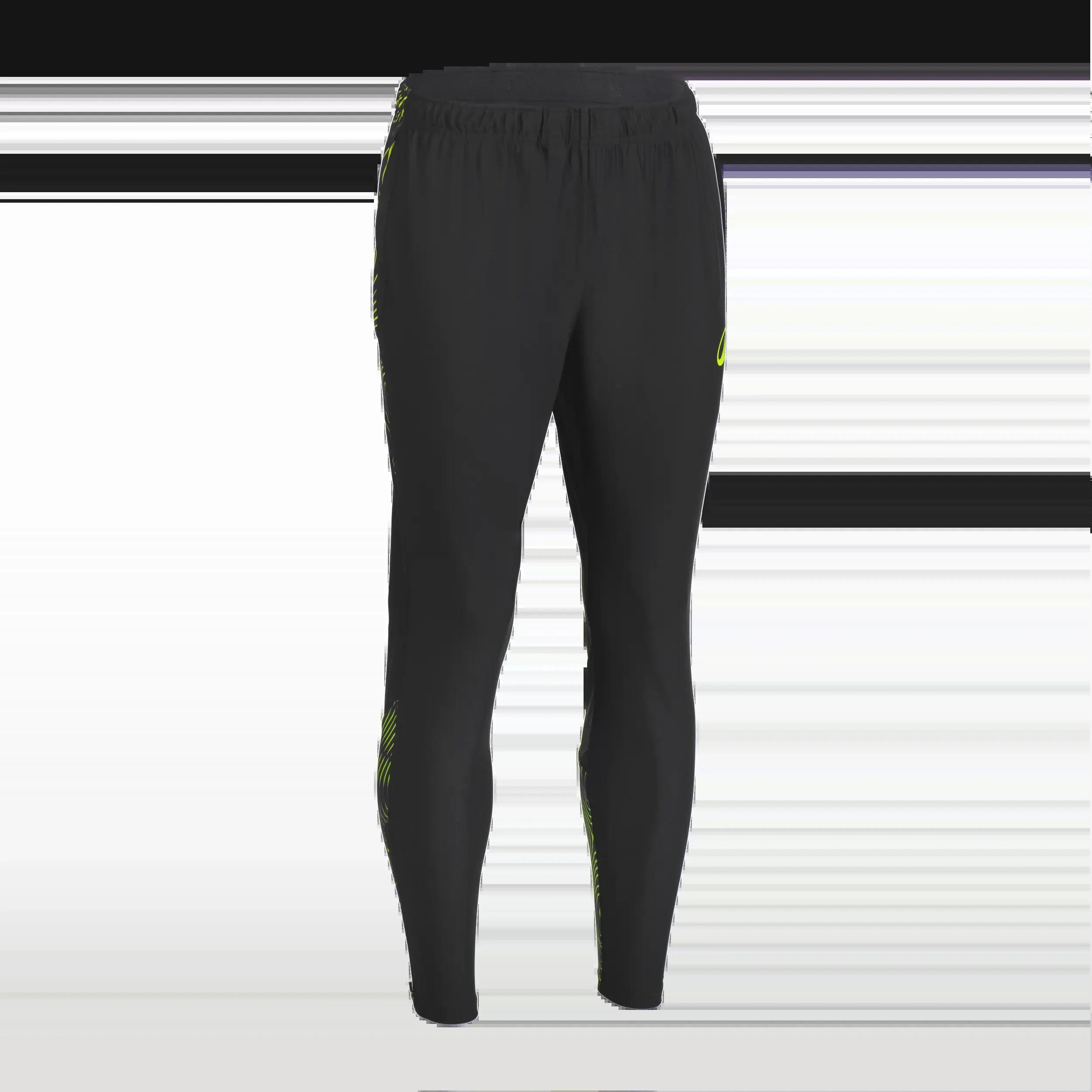 Pantalón de futbol de entrenamiento negro con amarillo para adulto Viralto Wave 8/19