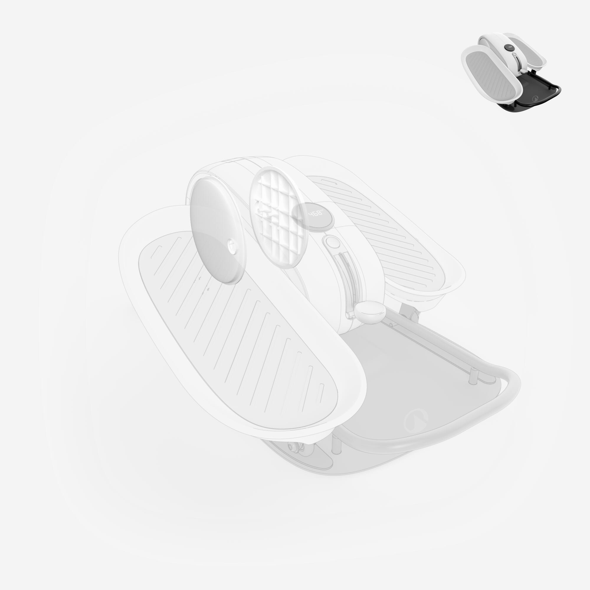 Flasque*2, pièce détachée fitness, mini vélo elliptique active desk 4/8