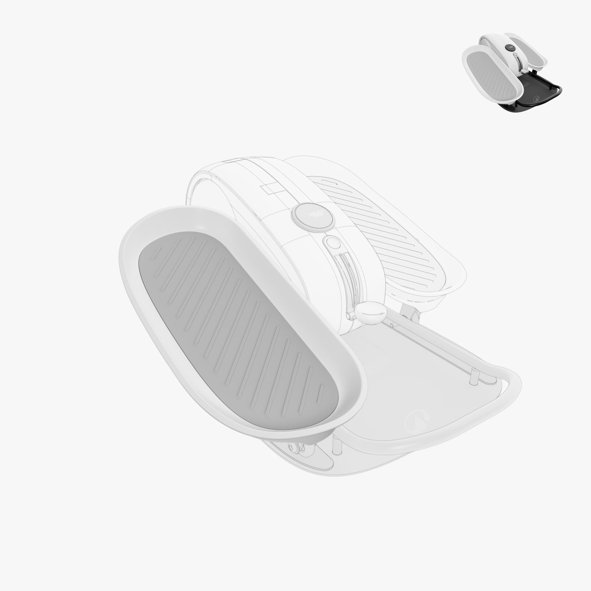 Pédale gauche, pièce détachée fitness, mini vélo elliptique active desk 4/8