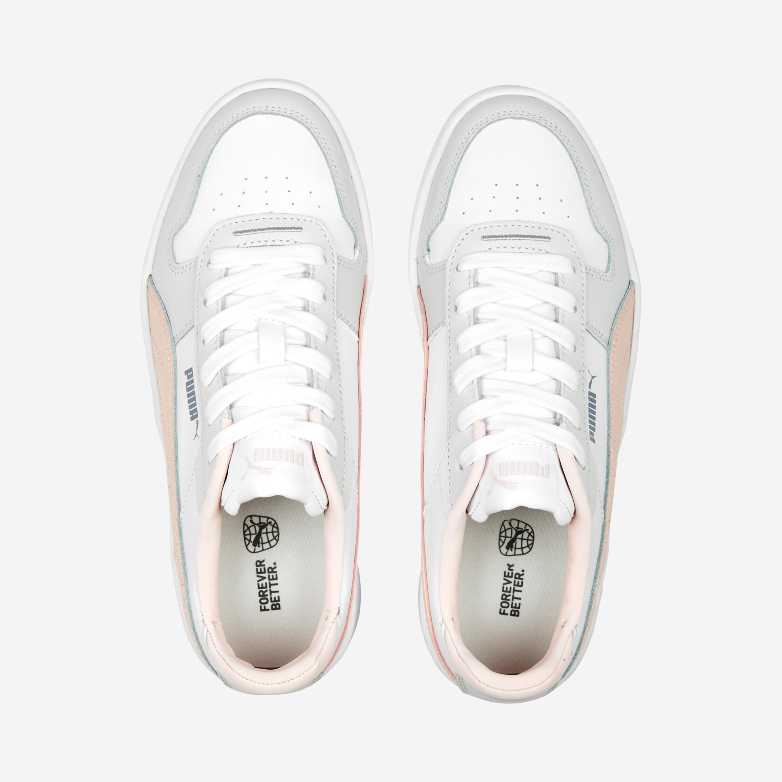 Baskets de marche Femme en cuir, Carina Street, blanc et rose 6/9