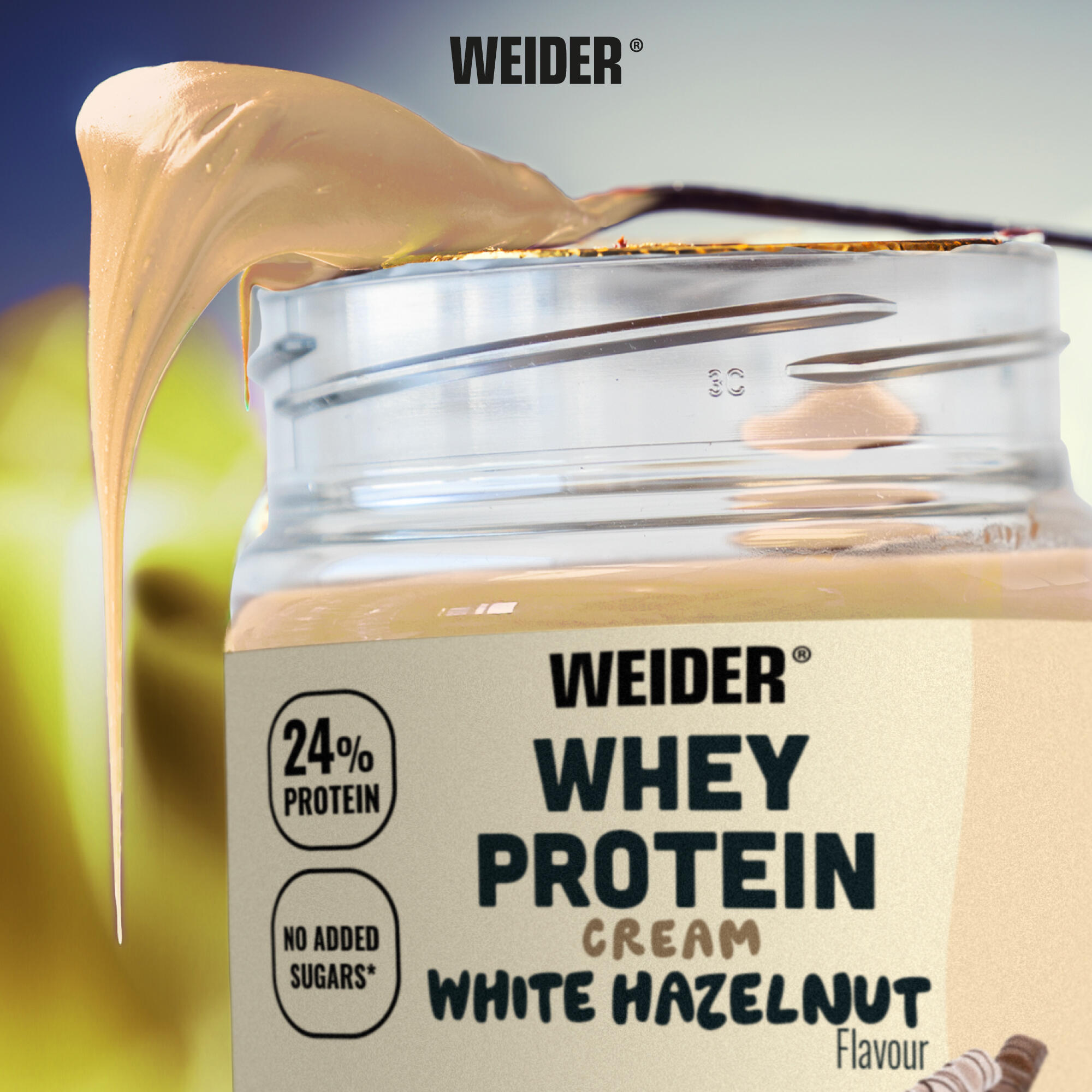 White chocolate hazelnut spread, Whey Protein Cream 250g 3/3