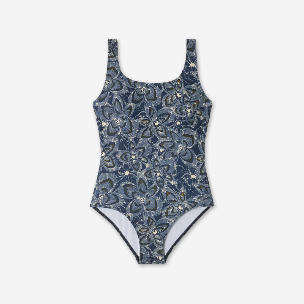 Maillot de bain 1 pièce natation Femme - Heva Joy moti bleu