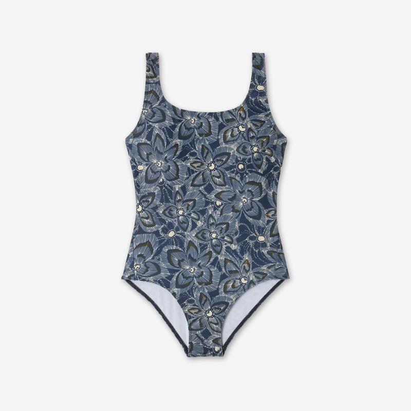Maillot de bain 1 pièce natation Femme - Heva Joy moti bleu