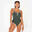 Fato de Banho de Natação Mulher - Heva Joy Zip Caqui