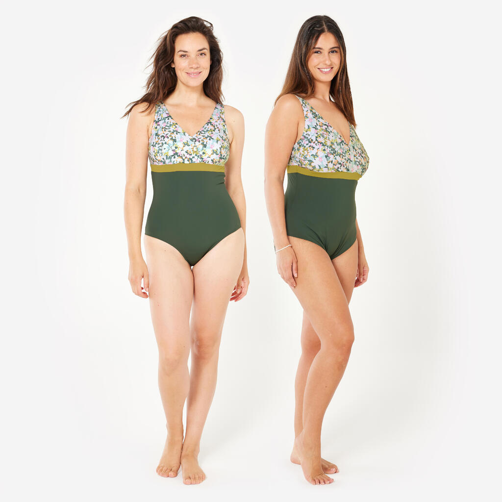 Maillot de bain 1 pièce forte poitrine natation Femme - Mia all mini vert