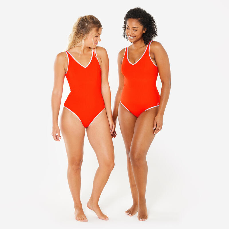 Maillot de bain 1 pièce natation Femme - Virginia rouge