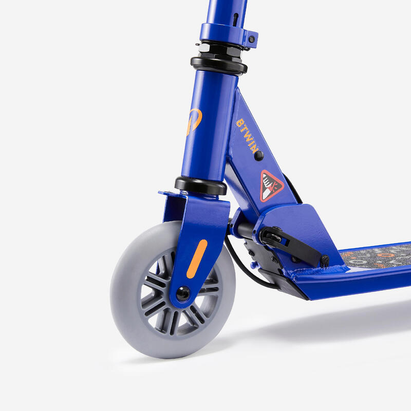 Trottinette enfant play 5 avec frein - Bleue Orange