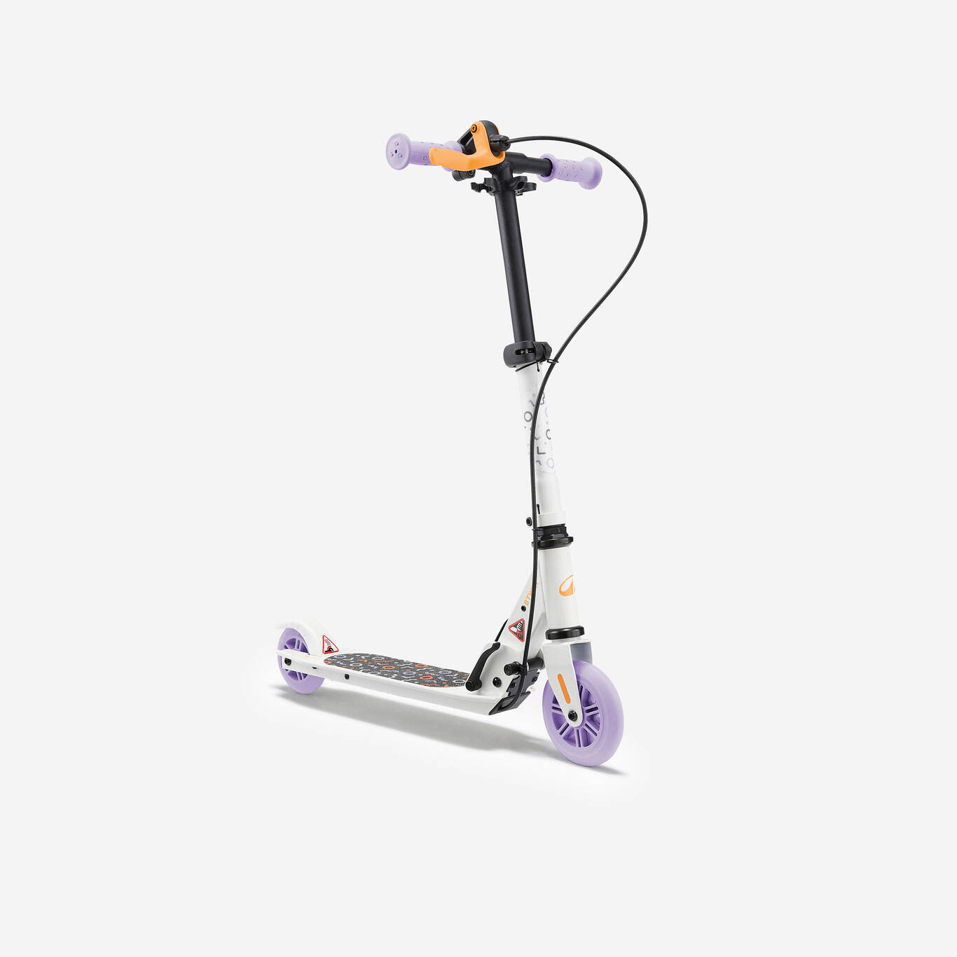 Kids' Scooter with Brake Play 5 - White/Purple