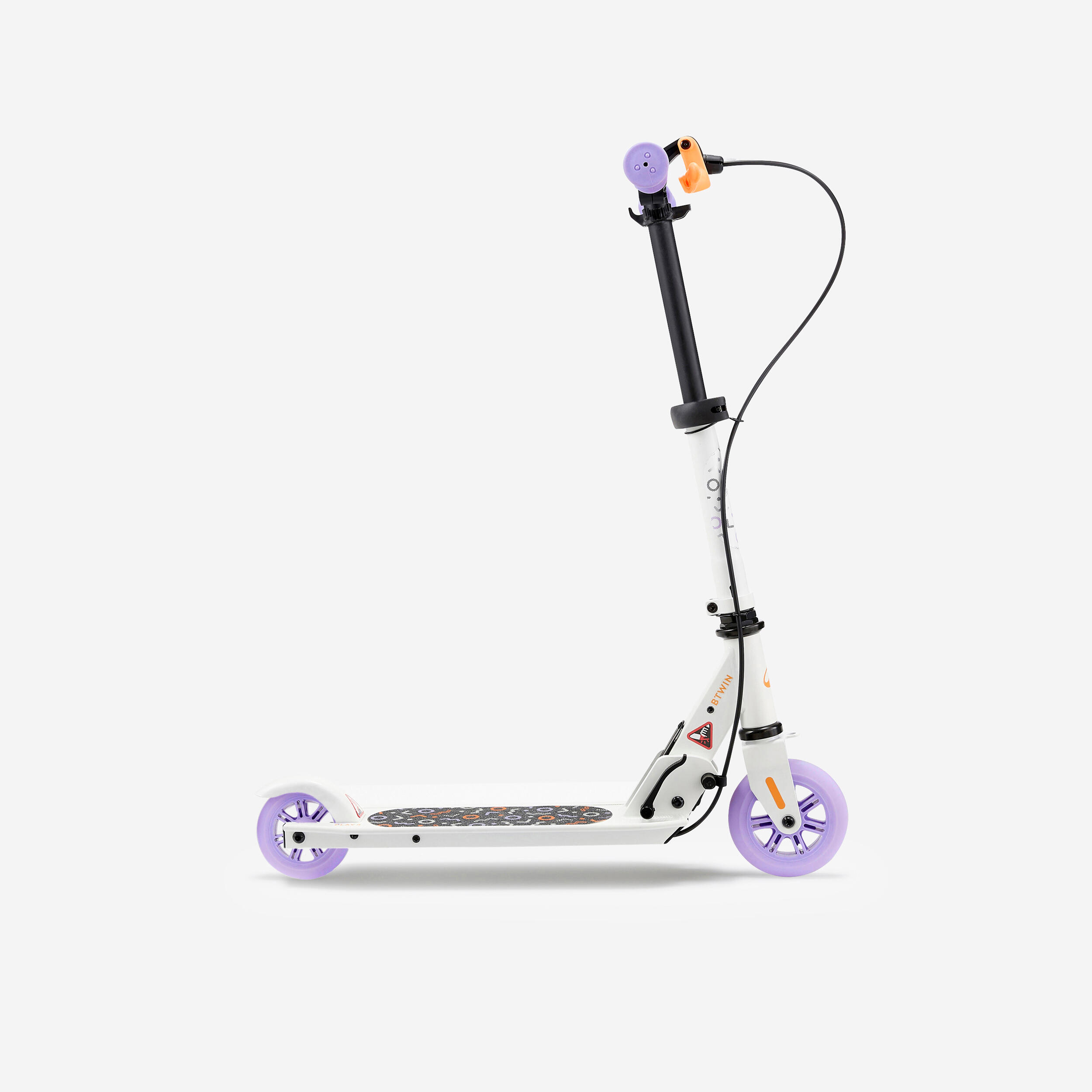 Gebraucht - Scooter Tretroller Kinder mit Bremse - Play 5 weiss/violett 8/11