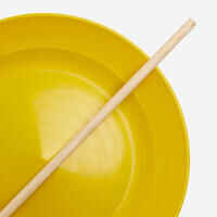 Spinning Plate + Wooden Stick - Yellow