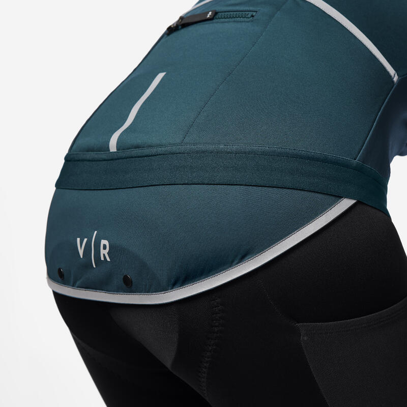 Bluză iarnă ciclism pe șosea Racer 2 Verde Bărbați