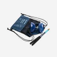 Bearing Diabolo with Fibreglass Sticks and Carrying Bag 500 - Blue