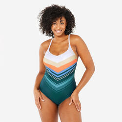Maillot de bain 1 pièce natation Femme - Lila heri bleu