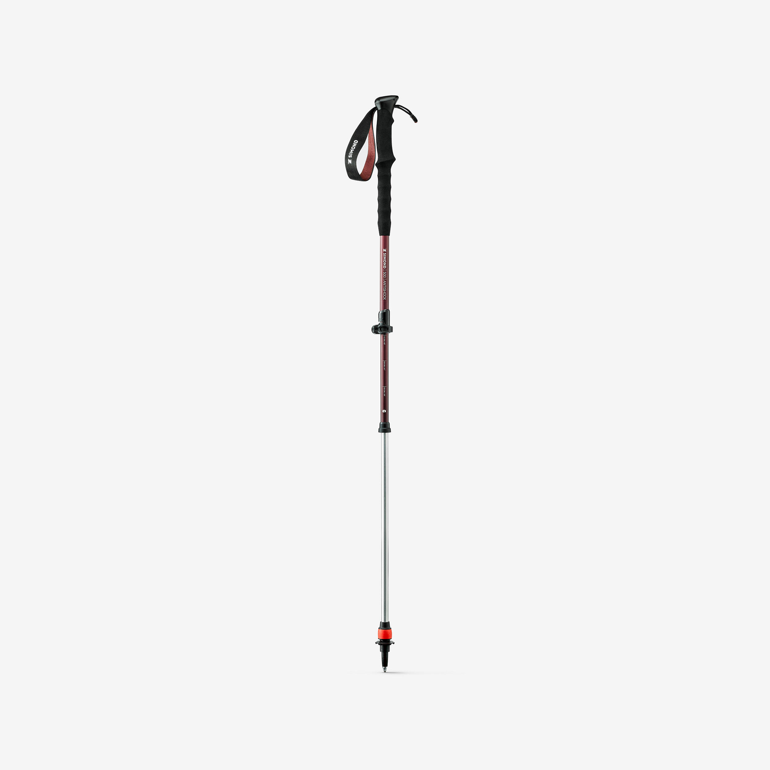1 wandelstok met schokdemping MT500 Antishock rood 2/4