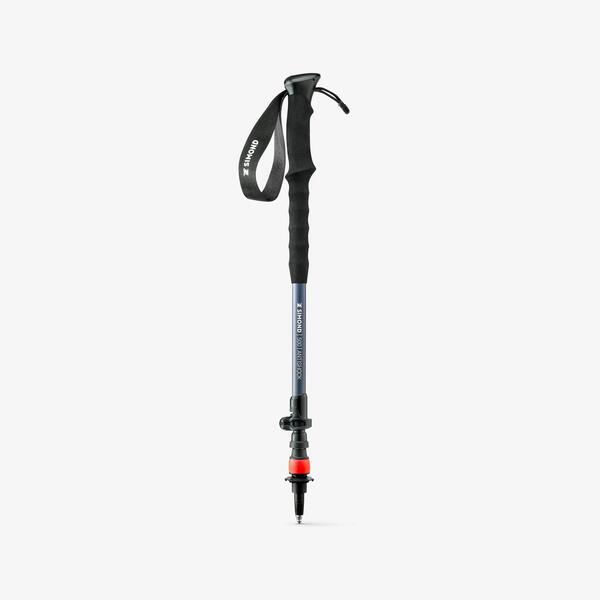 Black and grey adjustable hiking pole