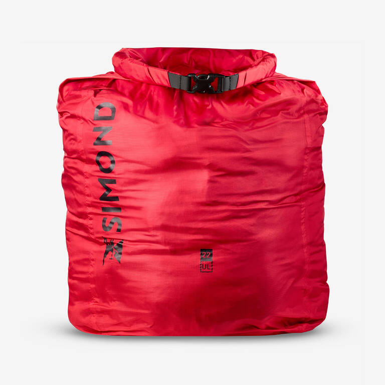 Ultra-light 22 litre waterproof bag, red