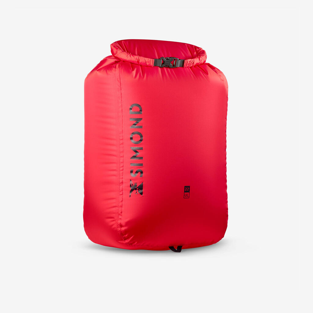Housse imperméable ultra légère 22 litres, rouge