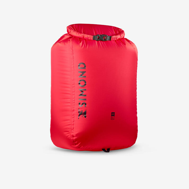 Bolsa impermeável ultra leve 22 litros, vermelho