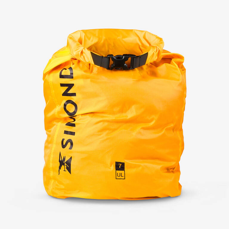 Ultra-light, 7 litre waterproof bag, yellow